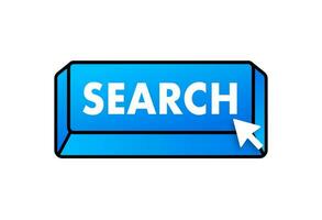 Search button and click, search Bar for browser. Vector stock illustration.