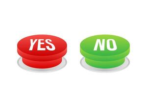 Yes and No button. Feedback concept. Positive feedback concept. Choice button icon. Vector stock illustration