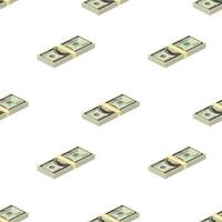 Money pattern isolated on white background. Vector illustration