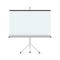 Empty Projection screen, Presentation board, blank whiteboard for conference vector