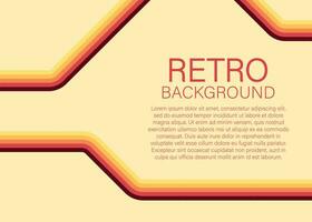 70s, 1970 abstract vector stock retro lines background. Vector illustration