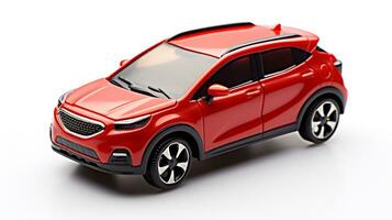 Displaying a 3D miniature Crossover car. Generative AI photo