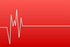 Red heartbeat. Heart pulse. Cardiogram Concept. Vector stock illustration