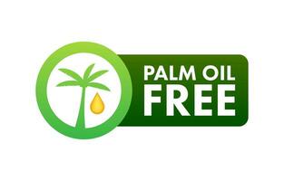 Palm Oil Free symbol. Organic food without saturated fats. Vector stock illustration