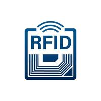 RFID Radio Frequency IDentification. Technology concept. Digital technology. Vector stock illustration