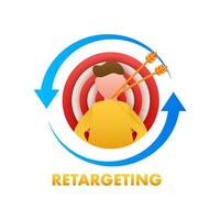 resumen bandera con retargeting para concepto diseño. márketing concepto. vector gráfico. resumen anuncio bandera.