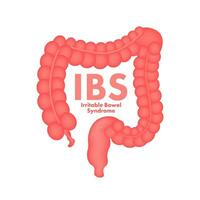 Irritable bowel syndrome IBS signs. Health messages about IBS diagnosis. Vector stock illustration