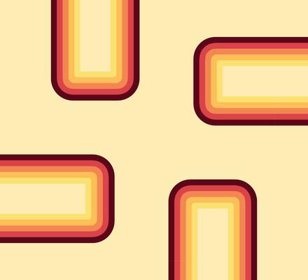 70s, 1970 abstract vector stock retro lines background. Vector illustration.