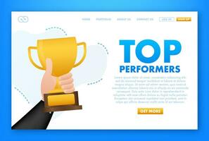 Top Performers. Website template designs. Vector illustration concepts for website and mobile website design and development. Vector illustration.