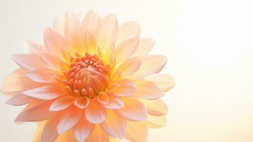 Photo of beautiful Sun Rose flower isolated on white background. Generative AI