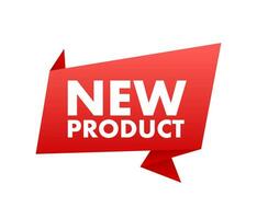 nuevo producto rojo etiqueta. rojo web cinta. valores ilustración vector