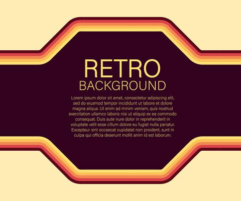 70s, 1970 abstract vector stock retro lines background. Vector illustration
