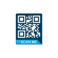 QR code for smartphone. Inscription scan me with smartphone icon. Qr code for payment. Vector illustration.