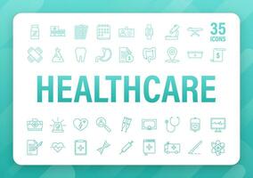 Infographic with healthcare icon for medical design. Medical insurance. Vector stock illustration