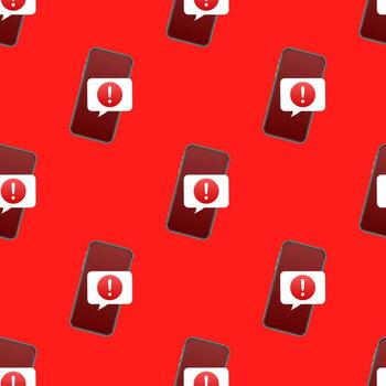 alerta mensaje móvil notificación modelo. peligro error alerta. vector ilustración