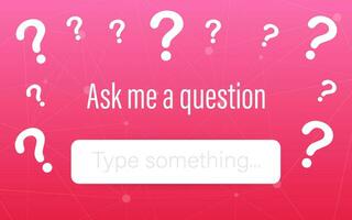 Ask me a question User interface design. Vector illustration.