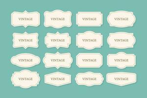 Vintage Frames Set, clipart bundle. Retro collection for decorative design. Frame Retro collection for decorative design. Vector stock illustration