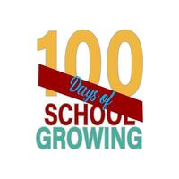 100 days of school growing vector