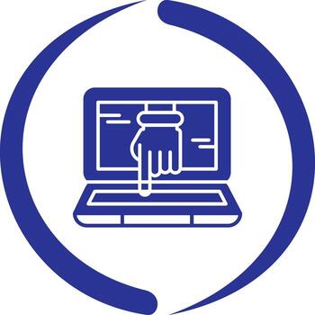 Computer Hacking Vector Icon