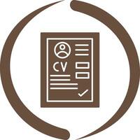 icono de vector de cv