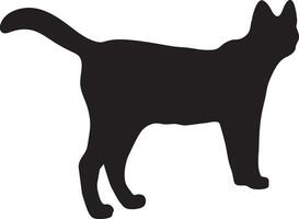 Cuddling Cat Silhouette or vector file