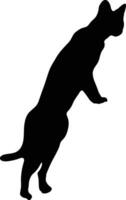 Stretching cat silhouette or vector file