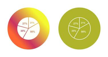 icono de vector de gráfico circular