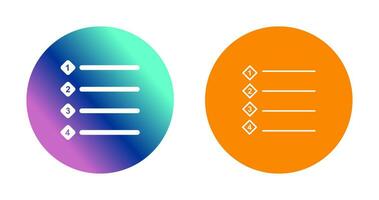 Unique Numbered list Vector Icon