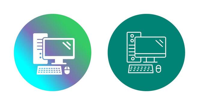 icono de vector de computadora