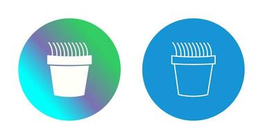 Grass Pot Vector Icon