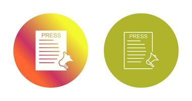 Unique Press Releases Vector Icon