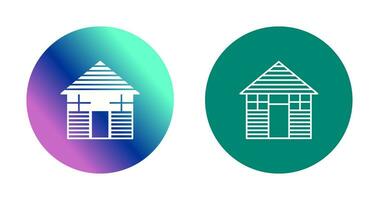 Wood Cabin Vector Icon