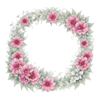 Flower Border Frame PNG Image Transparent Background Ai Generative