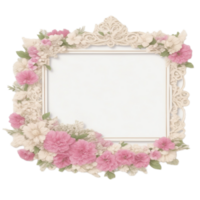 Blume Rand Rahmen png Bild transparent Hintergrund ai generativ