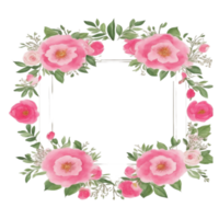 Flower Border Frame PNG Image Transparent Background Ai Generative