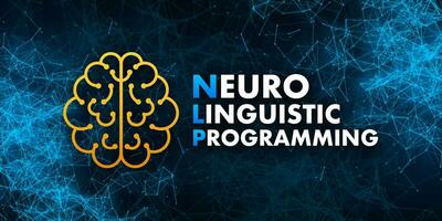 NLP   Neuro linguistic programming, medical concept. Vector stock illustration