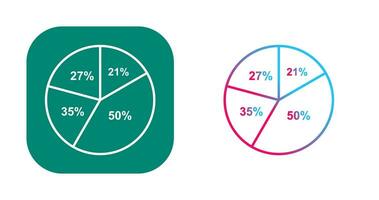 icono de vector de gráfico circular