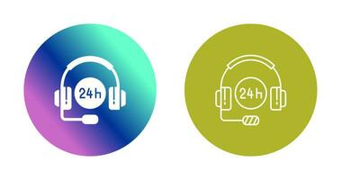 24 Hours Support Vector Icon