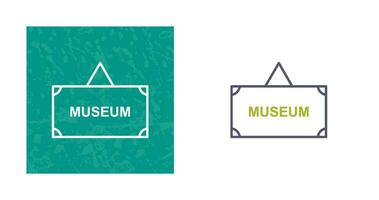 icono de vector de etiqueta de museo