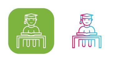 Unique Studying on Desk Vector Icon