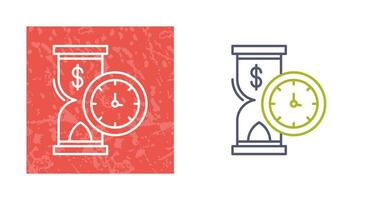 el tiempo es dinero vector icono