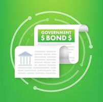 Government bonds icon. Financial supply. Vector stock illustration