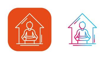 Yoga At home Vector Icon