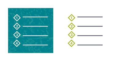 Unique Numbered list Vector Icon