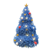 3d Christmas tree with light and ball png