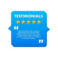 Web testimonial icon design element. Vector illustration