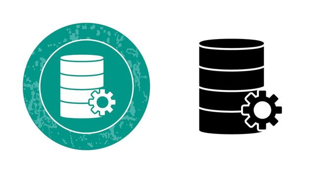 Unique Database Management Vector Icon