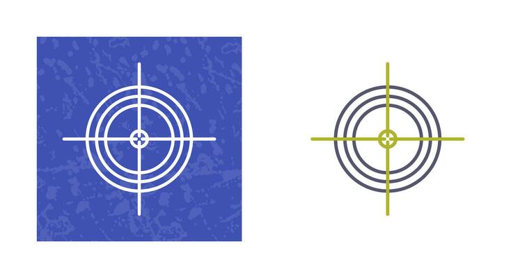 Unique Target Vector Icon