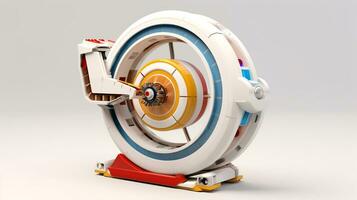 Displaying a 3D miniature Monowheel. Generative AI photo