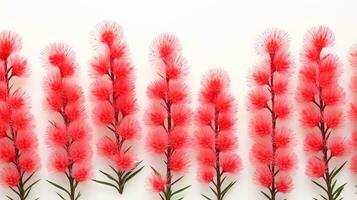 Bottlebrush flower pattern background. Flower background texture. Generative AI photo